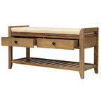 Banc de rangement capitonné polyvalent de style moderne avec porte-chaussures et tiroirs