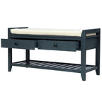 Banc de rangement capitonné polyvalent de style moderne avec porte-chaussures et tiroirs