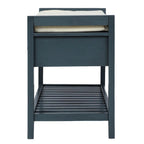 Banc de rangement capitonné polyvalent de style moderne avec porte-chaussures et tiroirs