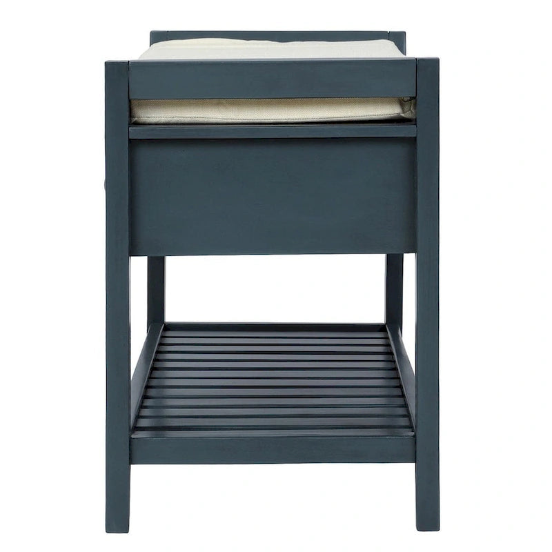 Banc de rangement capitonné polyvalent de style moderne avec porte-chaussures et tiroirs
