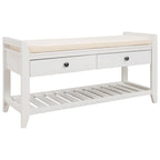 Banc de rangement capitonné polyvalent de style moderne avec porte-chaussures et tiroirs