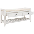 Banc de rangement capitonné polyvalent de style moderne avec porte-chaussures et tiroirs