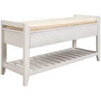 Banc de rangement capitonné polyvalent de style moderne avec porte-chaussures et tiroirs