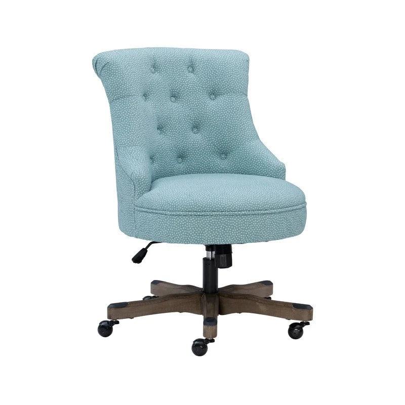 Chaise de bureau capitonnée mouchetée