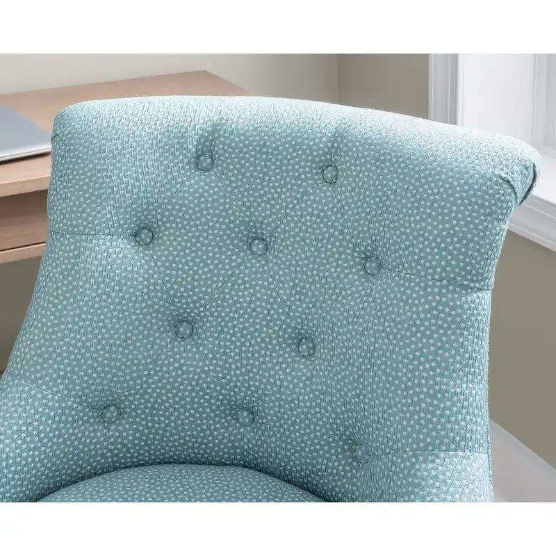 Chaise de bureau capitonnée mouchetée