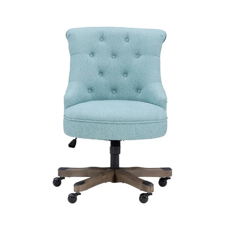 Chaise de bureau capitonnée mouchetée