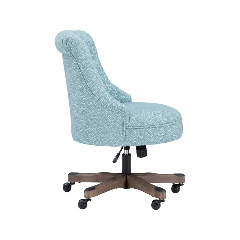 Chaise de bureau capitonnée mouchetée