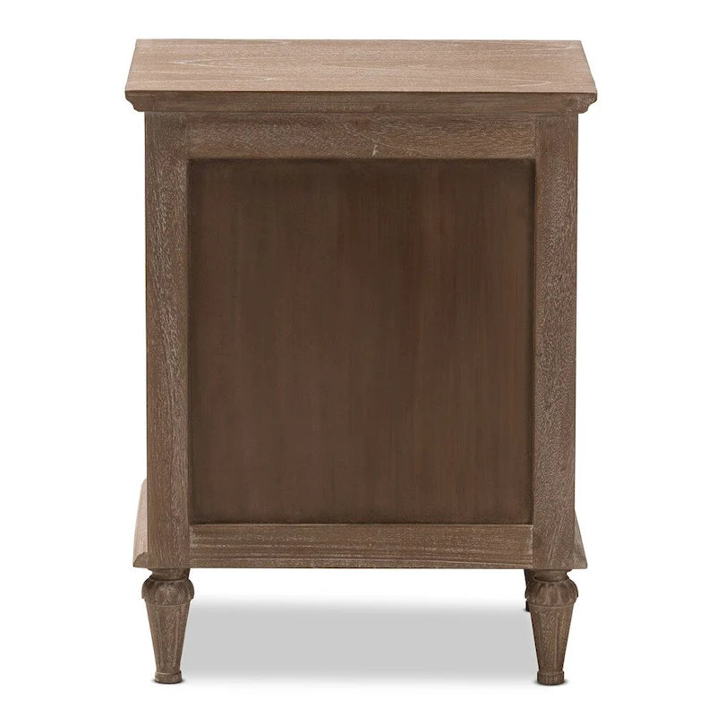 Table de chevet 3 tiroirs en bois rustique par