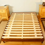 Cadre de lit plateforme en bois naturel pour matelas en latex ou en mousse à mémoire de forme