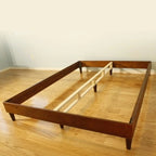 Cadre de lit plateforme en bois naturel pour matelas en latex ou en mousse à mémoire de forme