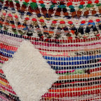 Pouf ottoman multicolore motif losanges