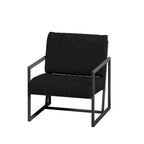 Fauteuil d'appoint en similicuir avec dossier rembourré épais