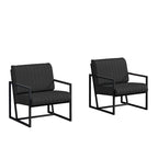Fauteuil d'appoint en similicuir avec dossier rembourré épais