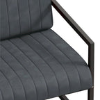 Fauteuil d'appoint en similicuir avec dossier rembourré épais