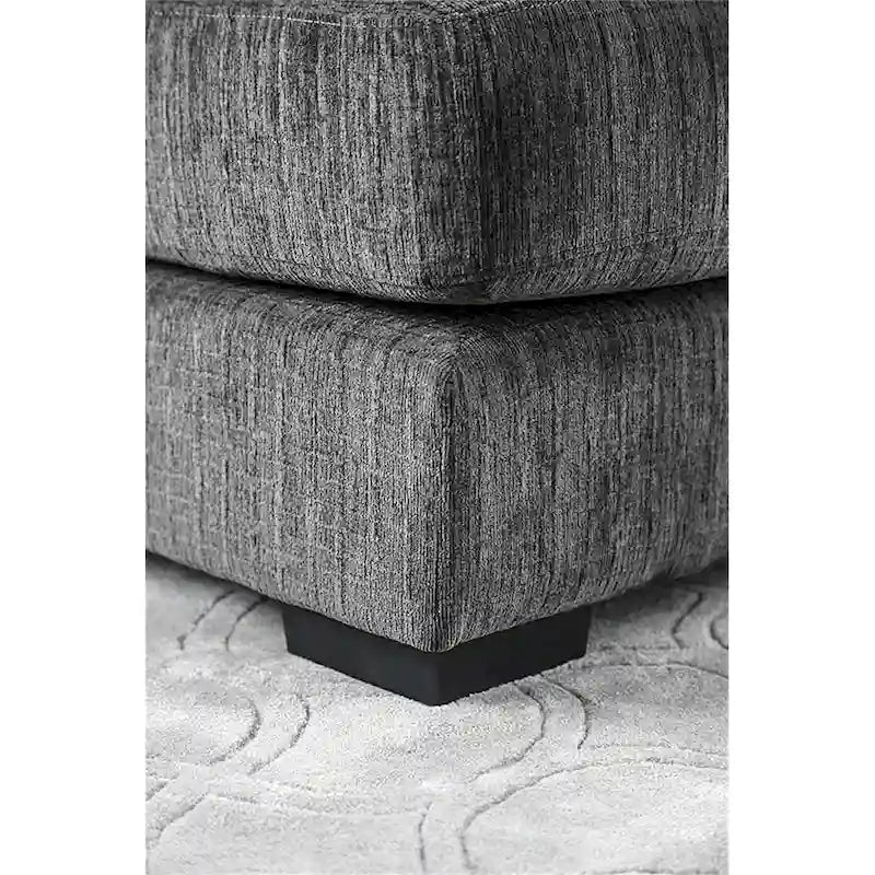 Canapé d'angle en chenille rembourré gris