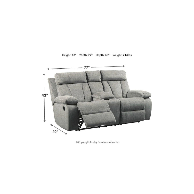 Canapé double inclinable avec panneau de commande