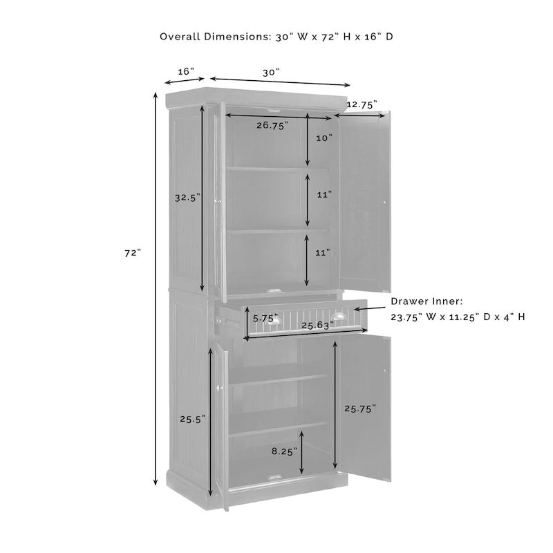 Garde-manger - 30 L x 16 P x 72 H