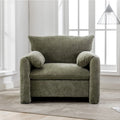 Fauteuil surdimensionné en chenille de style moderne de 38,6 po de large