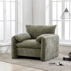 Fauteuil surdimensionné en chenille de style moderne de 38,6 po de large