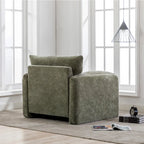 Fauteuil surdimensionné en chenille de style moderne de 38,6 po de large