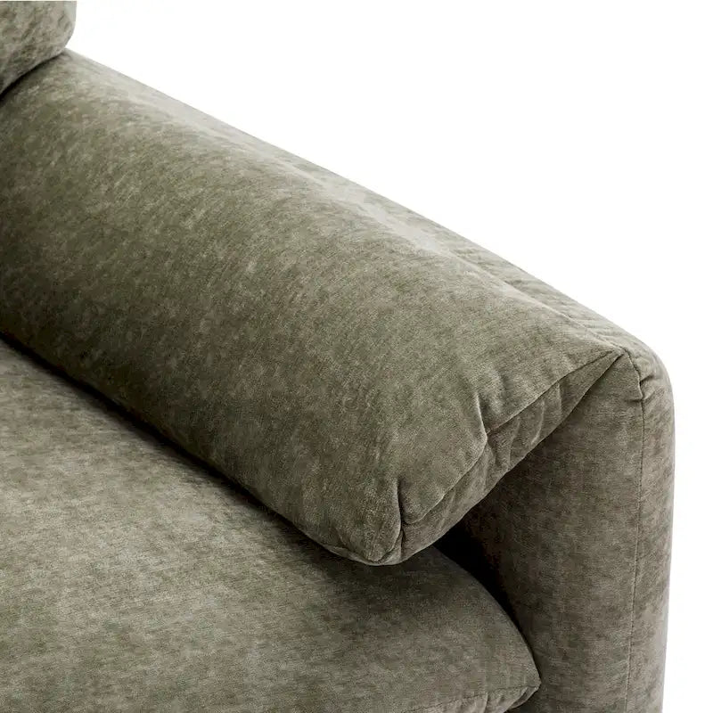 Fauteuil surdimensionné en chenille de style moderne de 38,6 po de large