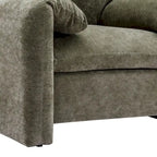 Fauteuil surdimensionné en chenille de style moderne de 38,6 po de large
