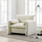 Fauteuil surdimensionné en chenille de style moderne de 38,6 po de large