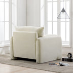 Fauteuil surdimensionné en chenille de style moderne de 38,6 po de large
