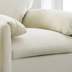 Fauteuil surdimensionné en chenille de style moderne de 38,6 po de large