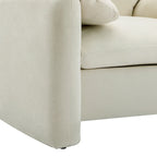 Fauteuil surdimensionné en chenille de style moderne de 38,6 po de large