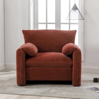 Fauteuil surdimensionné en chenille de style moderne de 38,6 po de large