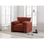 Fauteuil surdimensionné en chenille de style moderne de 38,6 po de large