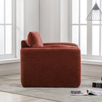 Fauteuil surdimensionné en chenille de style moderne de 38,6 po de large