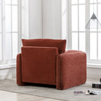 Fauteuil surdimensionné en chenille de style moderne de 38,6 po de large
