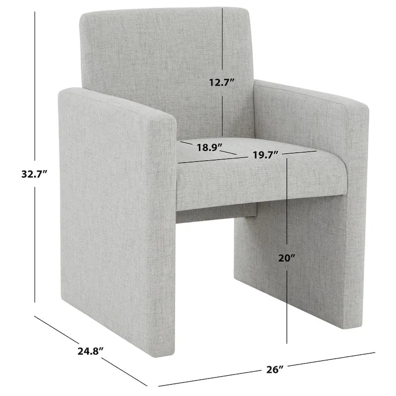 Fauteuil en lin - 26 L x 25 P x 33 H - 26Lx25Px33H