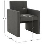 Fauteuil en lin - 26 L x 25 P x 33 H - 26Lx25Px33H