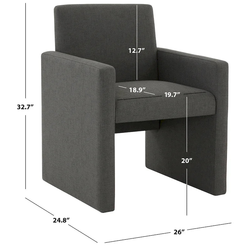 Fauteuil en lin - 26 L x 25 P x 33 H - 26Lx25Px33H