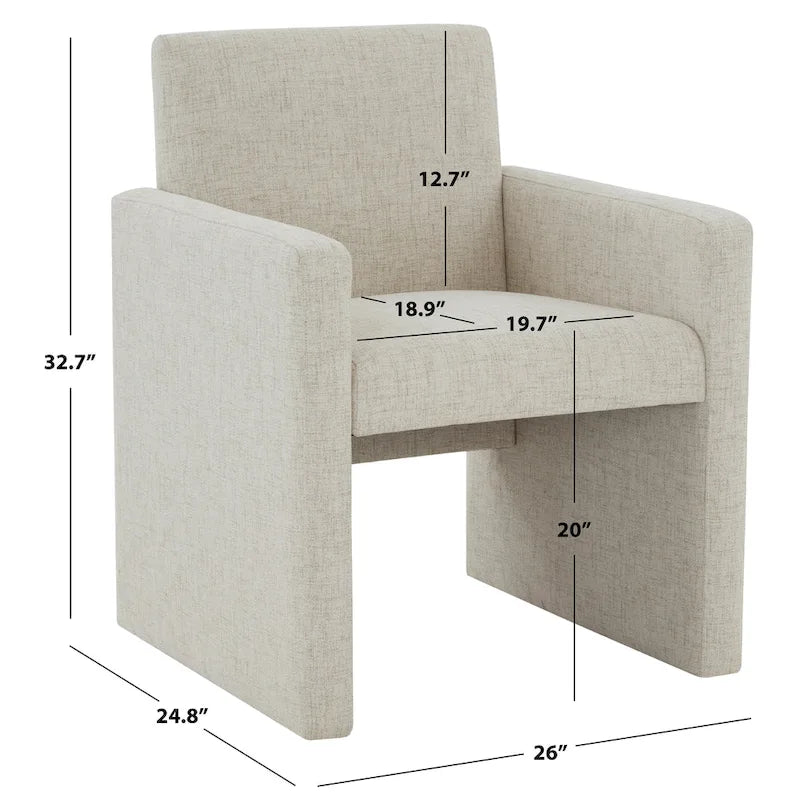 Fauteuil en lin - 26 L x 25 P x 33 H - 26Lx25Px33H