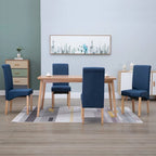 XL Chaises de salle à manger 4 pièces Tissu bleu