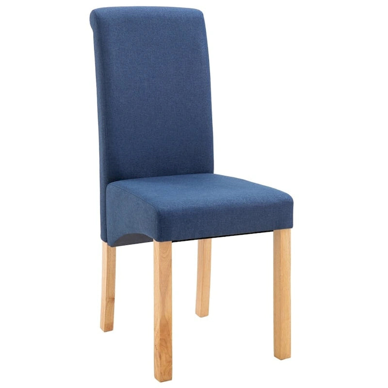 XL Chaises de salle à manger 4 pièces Tissu bleu