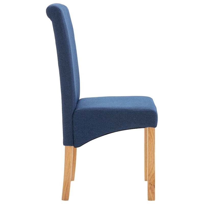 XL Chaises de salle à manger 4 pièces Tissu bleu