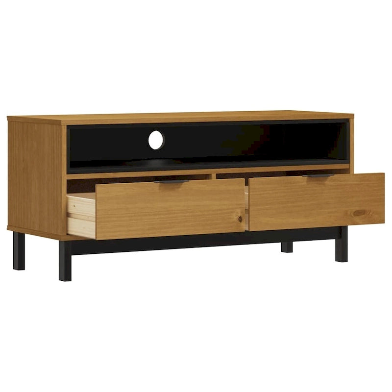 Meuble TV XL 110x40x50 cm Pin massif - 110 x 40 x 50