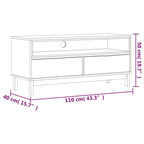 Meuble TV XL 110x40x50 cm Pin massif - 110 x 40 x 50