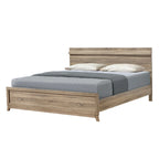 Ensemble de chambre à coucher 6 pièces en panneau marron clair