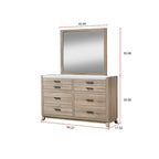 Ensemble de chambre à coucher 6 pièces en panneau marron clair