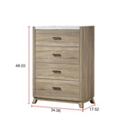 Ensemble de chambre à coucher 6 pièces en panneau marron clair