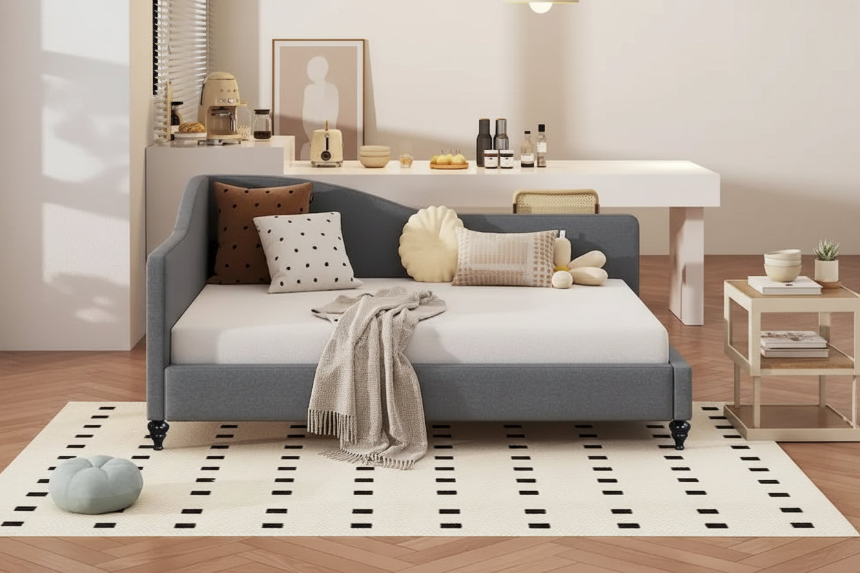 Full Size L-Shaped Linen Daybed