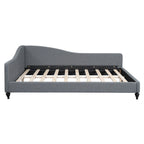 Lit de repos d'angle en lin grande taille