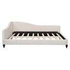 Lit de repos d'angle en lin grande taille