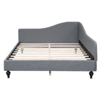 Lit de repos d'angle en lin grande taille